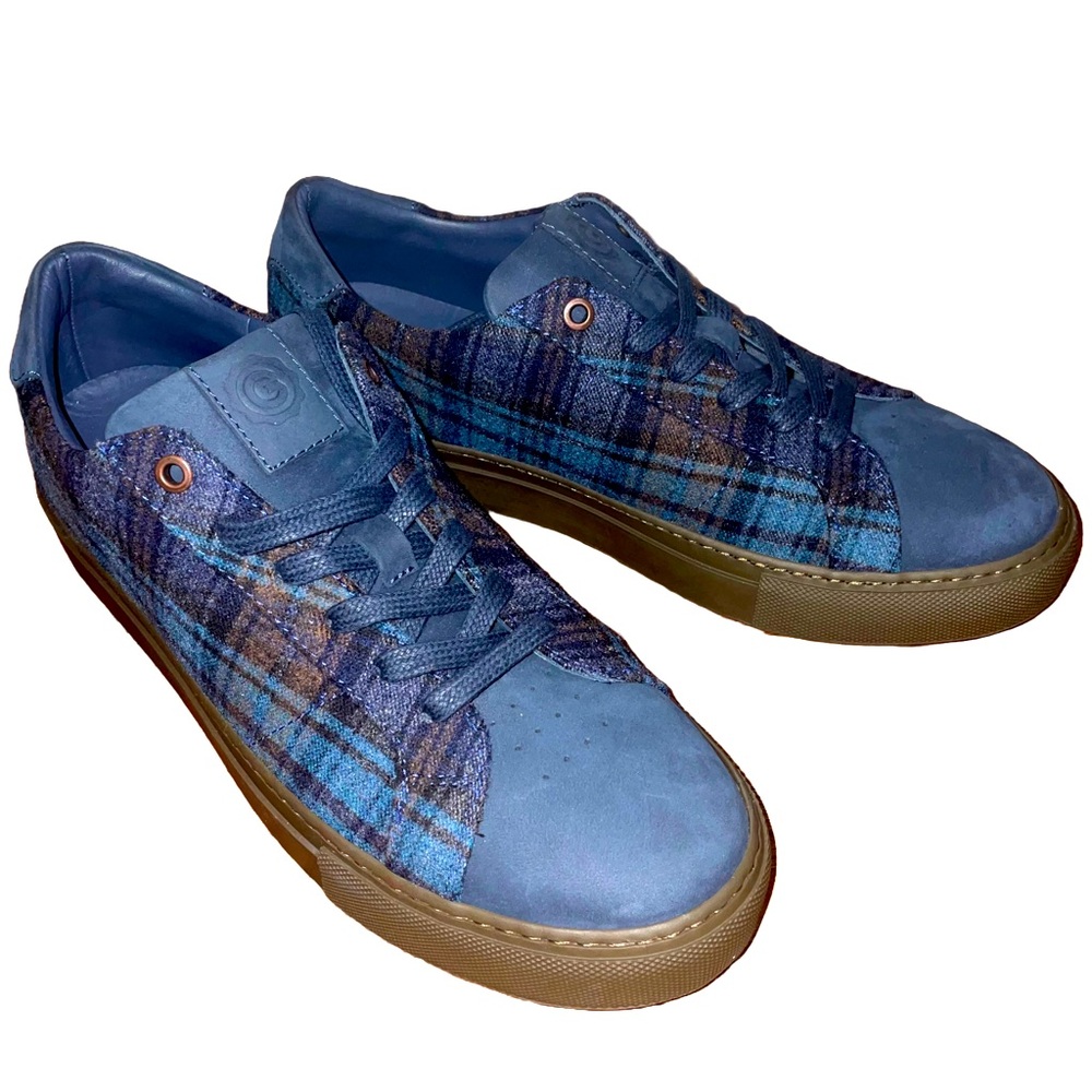 GREATS Brooklyn Royale Plaid Suede Wool Sneakers Preppy Academia Lumberjack